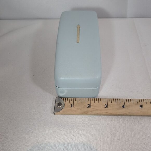 Karen Walker Eyewear Glasses Sunglasses Light Blue Faux Leather Hard Case Only - Picture 14 of 14